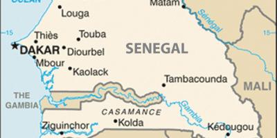 Senegal ve çevre ülkelerin göster 