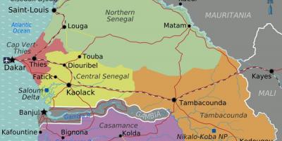 Senegal haritası siyasi